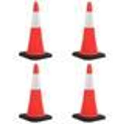 vidaXL Cônes de signalisation réfléchissants à base lourde 4 pcs 75 cm