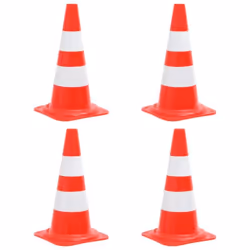 Cet ensemble de cônes de signalisation réfléchissants est parfaitement adapté à la redirection du trafic sur la route. Il peu ...