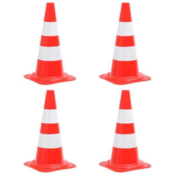 Cônes de signalisation réfléchissants 4 pcs Rouge et blanc 50cm Vidaxl