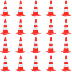 Cônes de signalisation réfléchissants 20pcs Rouge et blanc 50cm
