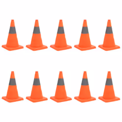 Les cônes de signalisation escamotables sont légers et pliables, se glissent facilement dans un coffre de voiture et vous pou ...