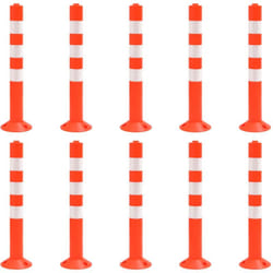 Vidaxl - Bornes de contrôle du trafic 10 pcs 75 cm pe