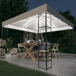 Vidaxl - Chapiteau de jardin avec guirlande lumineuse à led 3x3 m Blanc