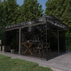 Vidaxl - Tonnelle avec moustiquaire et lumières led 4x3x2,73m Anthracite