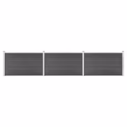 vidaXL Ensemble de panneau de clôture WPC 526x105 cm Noir - TU