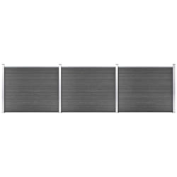 Vidaxl - Ensemble de panneau de clôture wpc 526x146 cm Noir