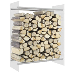 vidaXL Portant de bois chauffage Transparent 80x35x100 cm Verre trempé