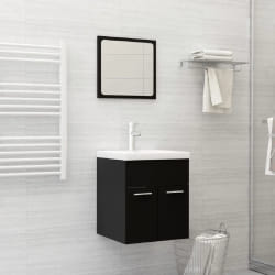 vidaXL Ensemble de meubles de salle de bain - Noir