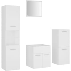 Ensemble De Meubles De Salle De Bain Blanc Aggloméré Vidaxl