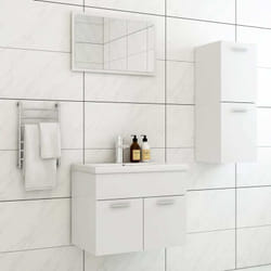 Furniture Limited - Ensemble De Meubles De Salle De Bain Blanc