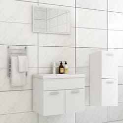 Furniture Limited - Ensemble De Meubles De Salle De Bain Blanc