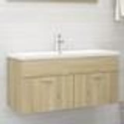 vidaXL Armoire d'évier avec lavabo intégré Chêne sonoma Aggloméré - TU