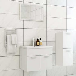 Furniture Limited - Ensemble De Meubles De Salle De Bain Blanc
