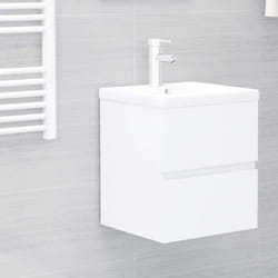 VidaXL 3071531 miroir de salle de bain et armoire de rangement pour évier