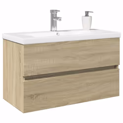 VidaXL 3071570 miroir de salle de bain et armoire de rangement pour évier