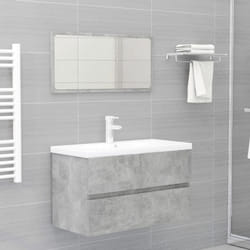 Vidaxl - Ensemble de meubles de salle de bain gris béton bois ingénierie
