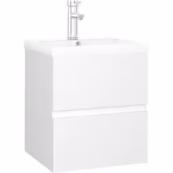 Cette armoire d'évier avec lavabo intégré s'agence parfaitement à votre salle de bain ou toilette avec un aspect saisissant e ...