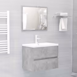 VidaXL 3071634 miroir de salle de bain et armoire de rangement pour évier