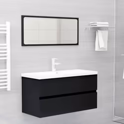 VidaXL 3071649 miroir de salle de bain et armoire de rangement pour évier