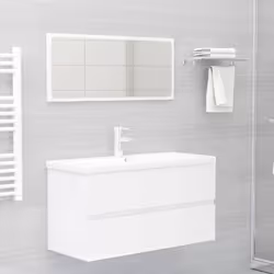 VidaXL 3071654 miroir de salle de bain et armoire de rangement pour évier