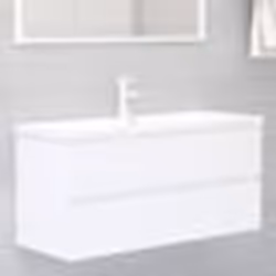 vidaXL Armoire d'évier avec lavabo intégré blanc bois d'ingénierie - TU