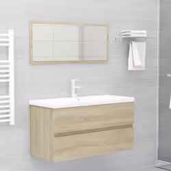 VidaXL 3071660 miroir de salle de bain et armoire de rangement pour évier