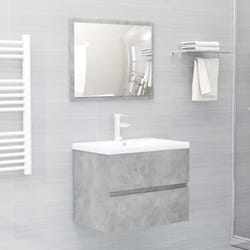 Vidaxl - Meubles de salle de bain gris béton bois d'ingénierie