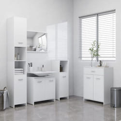 Vidaxl - Ensemble de meubles de salle de bain 4 pcs Blanc