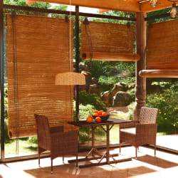vidaXL Ensemble à manger de jardin 3 pcs Marron - TU