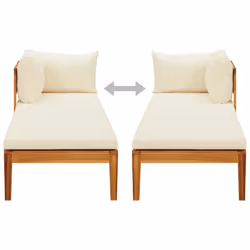 VidaXL 316313 banc de jardin Bois d'acacia, Tissu, Polyester - Vue supplémentaire 5