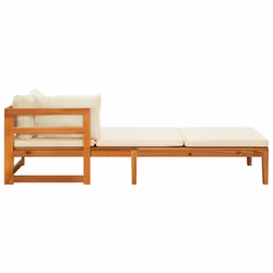 VidaXL 316314 banc de jardin Bois d'acacia, Tissu, Polyester - Vue supplémentaire 2
