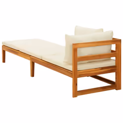 VidaXL 316314 banc de jardin Bois d'acacia, Tissu, Polyester - Vue supplémentaire 3