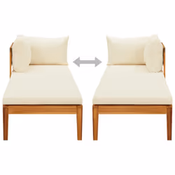 VidaXL 316314 banc de jardin Bois d'acacia, Tissu, Polyester - Vue supplémentaire 5