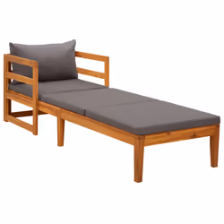 VidaXL 316317, Bois d'acacia, Tissu, Polyester, Adultes et enfants, 2020 mm, 680 mm, 600 mm