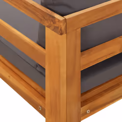 VidaXL 316317 banc de jardin Bois d'acacia, Tissu, Polyester - Vue supplémentaire 8