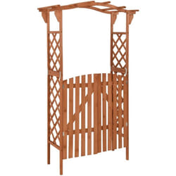 Vidaxl - Pergola avec portail 116x40x204 cm Bois de sapin massif