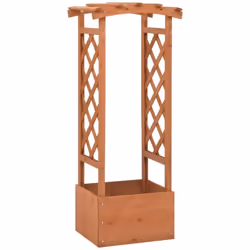 Cette jardinière à treillis en bois est destinée à ajouter une touche de charme à tout espace extérieur. La jardinière de jar ...