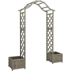 Vidaxl - Pergola de jardin avec jardinière Gris Bois pin massif