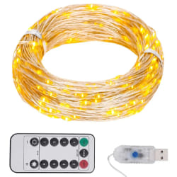 vidaXL Guirlande LED 15 m - 150 LED blanc chaud