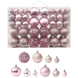 vidaXL Ensemble de Boules de Noël Rose