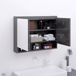 VidaXL 331533 miroir de salle de bain et armoire de rangement pour évier