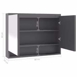 VidaXL 331533 miroir de salle de bain et armoire de rangement pour évier - Vue supplémentaire 8