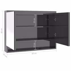 VidaXL 331534 miroir de salle de bain et armoire de rangement pour évier - Vue supplémentaire 8