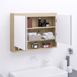 VidaXL 331537 miroir de salle de bain et armoire de rangement pour évier