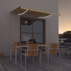 Créez un endroit agréable et frais dans vos espaces extérieurs avec cet auvent rétractable ! Cet auvent d'extérieur est const ...