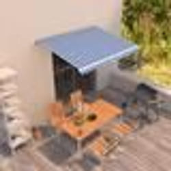 vidaXL Auvent rétractable automatique 300x250 cm Bleu et blanc - TU