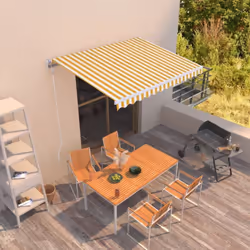 Créez un endroit agréable et frais dans vos espaces extérieurs avec cet auvent rétractable ! Cet auvent d'extérieur est const ...