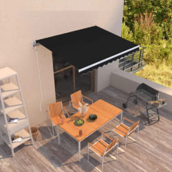 vidaXL Auvent rétractable automatique 300x250 cm Anthracite - TU
