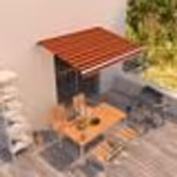 vidaXL Auvent rétractable automatique 300x250 cm Orange et marron - TU