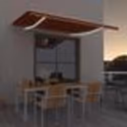 vidaXL Auvent automatique capteur de vent/LED 450x300 cm Orange marron